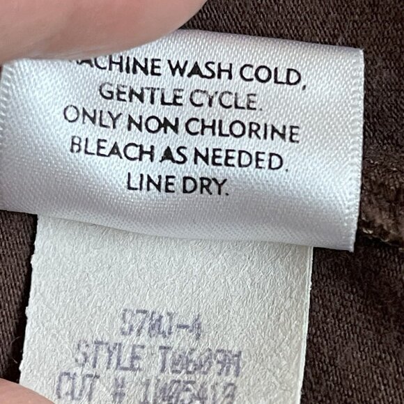 Eileen Fisher Top Womens Large Brown Organic Cotton Stretch Jersey USA Made - Picture 7 of 9